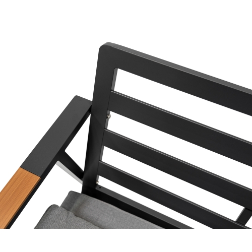 Zestaw Meble Ogrodowe Aluminiowe Sofa Dwa Fotele Stolik 201458